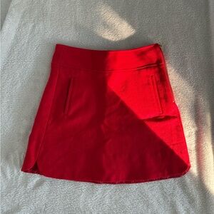 J Crew Red Women's 100% Wool Mini Skirt
